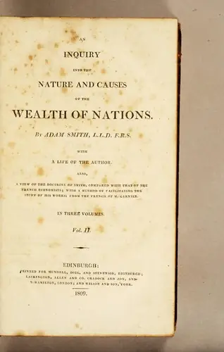 An Inquiry into the Nature and Causes of the Wealth of Nations